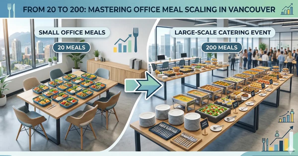 Featured image for How to Scale Office Meals from 20 to 200 People