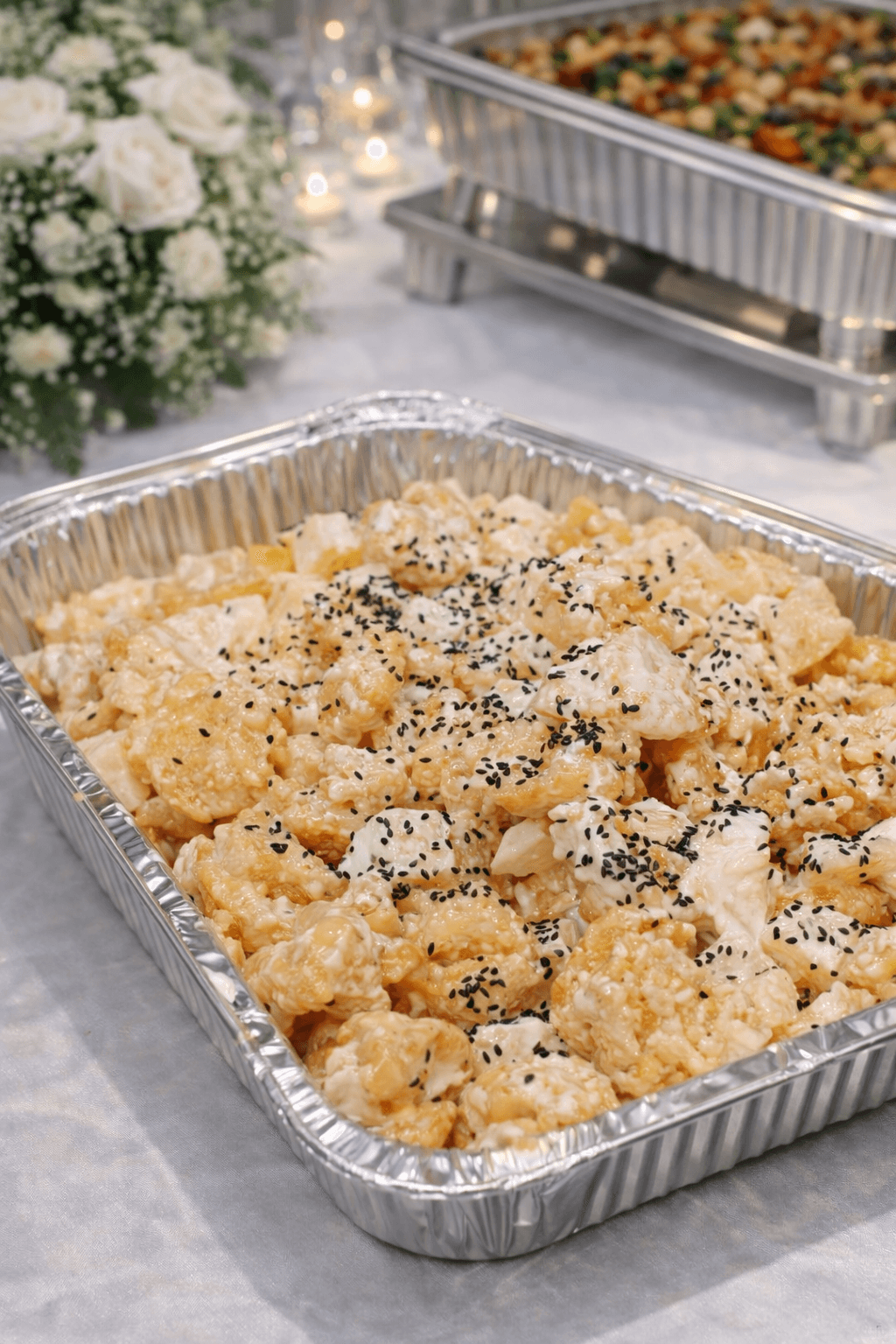 Crispy Prawns with Fruit Salad