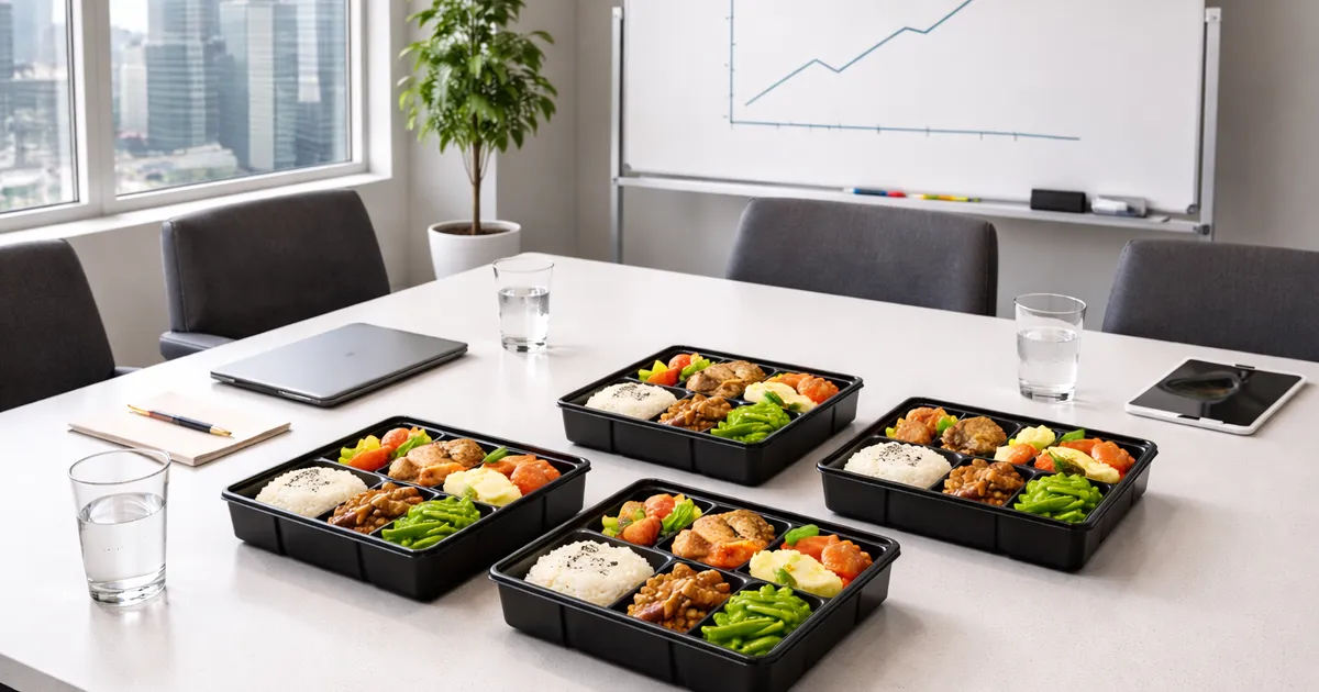 Data dashboard showing employee retention improvement metrics linked to subsidized meal programs